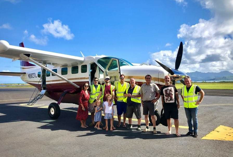 Le Cessna 208 Caravan, baptisé Pihiti, est actuellement à Raiatea en attente de son immatriculation. (Crédit @ Tahiti Air Charter)