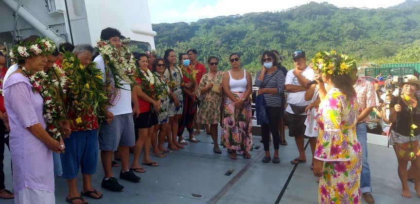 Le Terevau Piti en voyage inaugural aux Raromatai