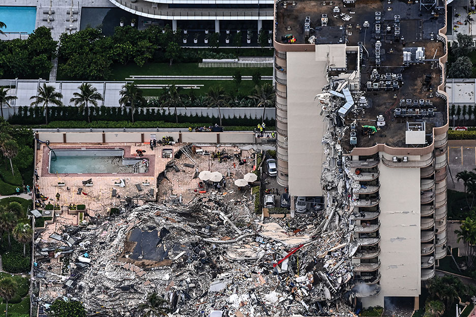 Immeuble effondré en Floride: quatre morts, 159 personnes manquantes