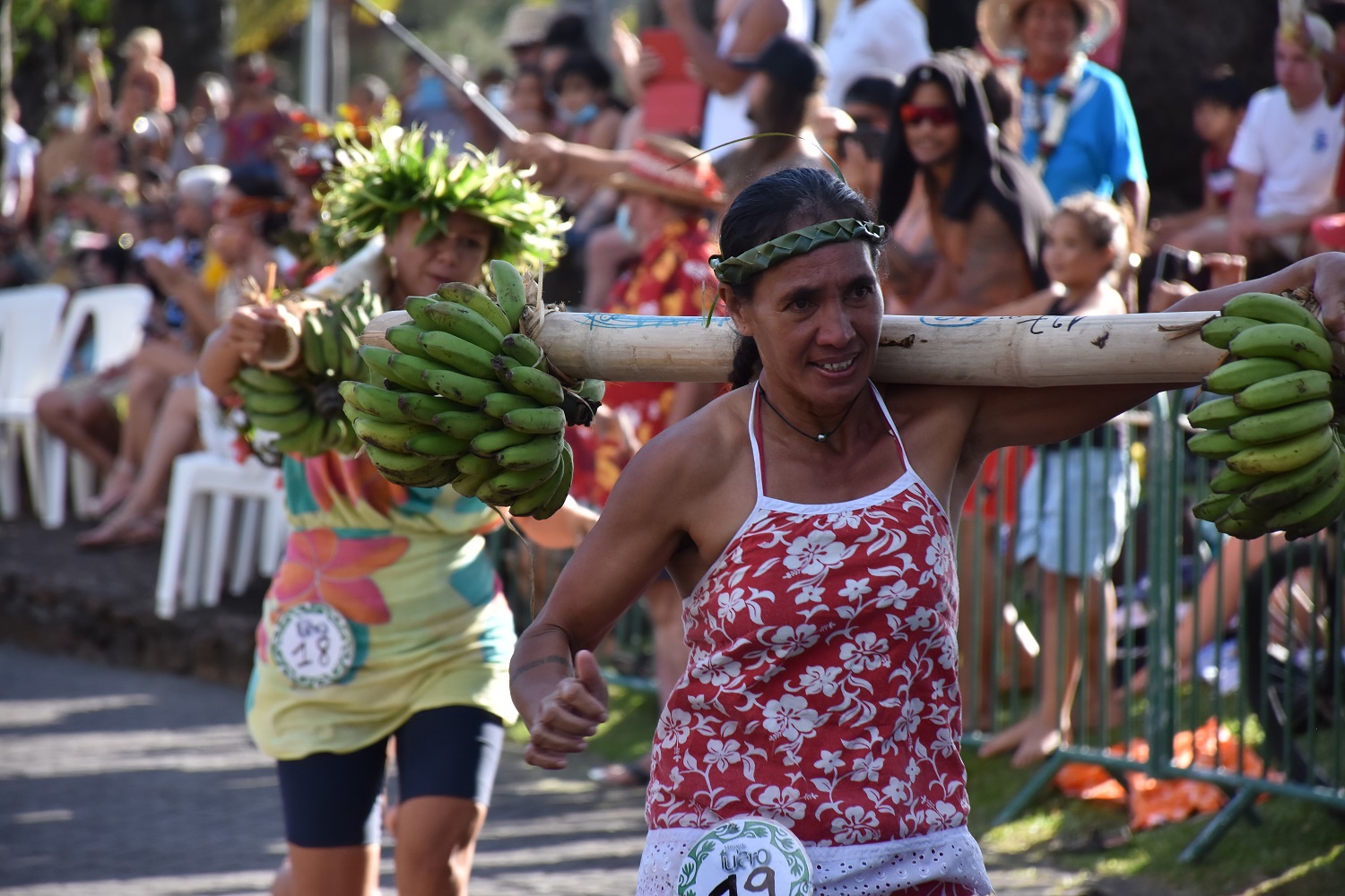 Marguerite Temaiana a enchainé, mercredi, Super Tau'ati et course de porteurs de fruits avec deux succès dans les deux épreuves.