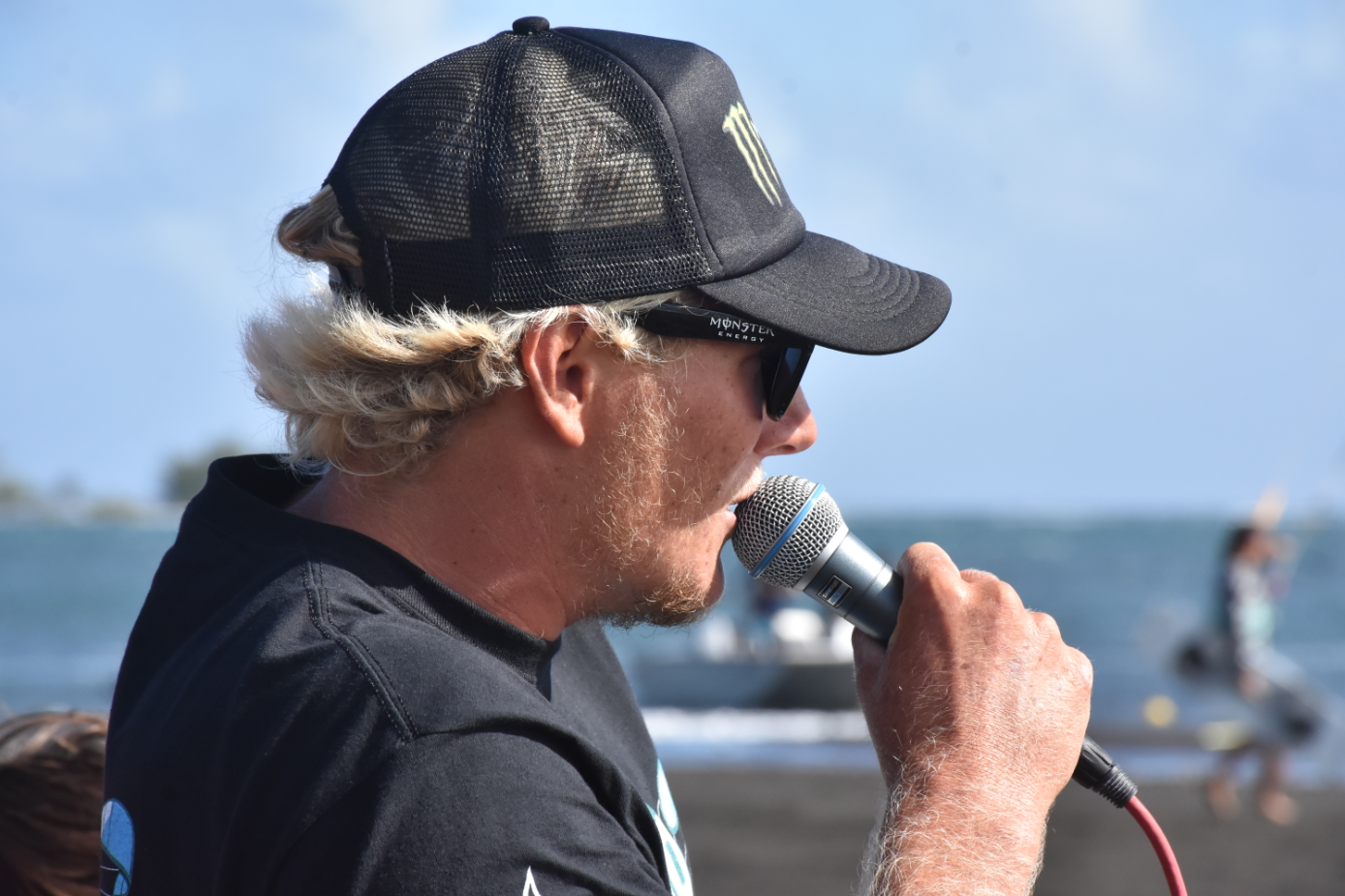 Membre du jury de la compétition, Antoine Fermon est également multiple champion de France de kitesurf freestyle.