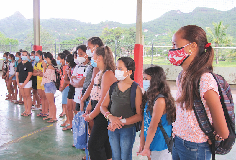 La rentrée des élèves du collège et du cétad de Nuku Hiva est échelonnée sur la semaine. Les classes de 6ème ont été les premières à être accueillies.