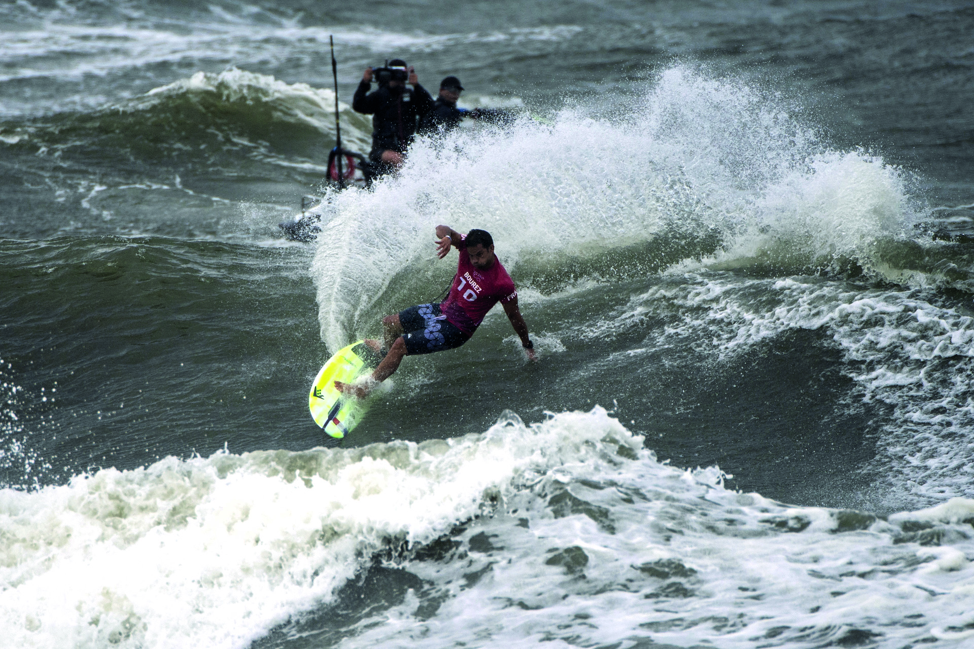 Michel Bourez lors des Jeux olympiques de Tokyo en juillet. (photo : Olivier Morin / AFP)