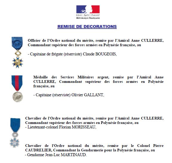 Lionel Beffre préside la 95ème anniversaire de l'Armistice de 1918 à Papeete