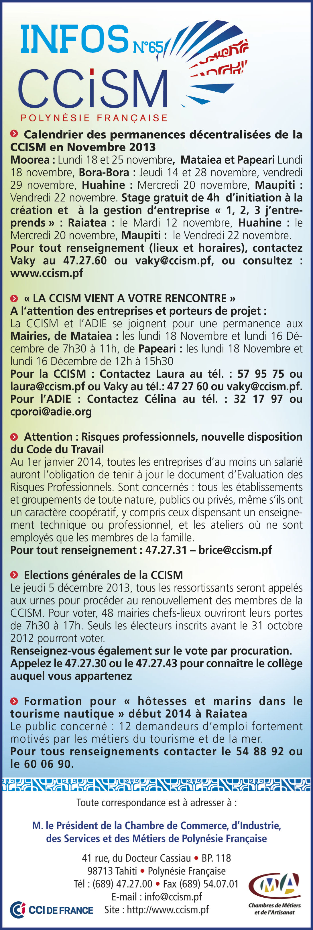 Infos CCISM N°65
