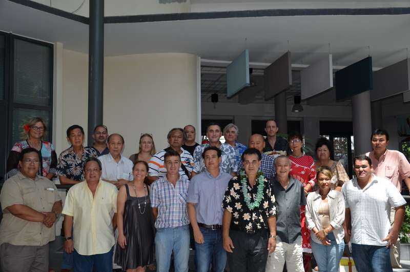 L'ensemble des co-listiers de la liste "Les Entreprises Réunies" menée par Stéphane Chin Loy et Jules Changues.