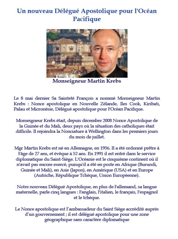 Le Président Gaston Flosse accueille l’ambassadeur du Saint Siège