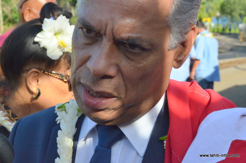 Victorin Lurel, mercredi 27 novembre 2013 à Papeari.