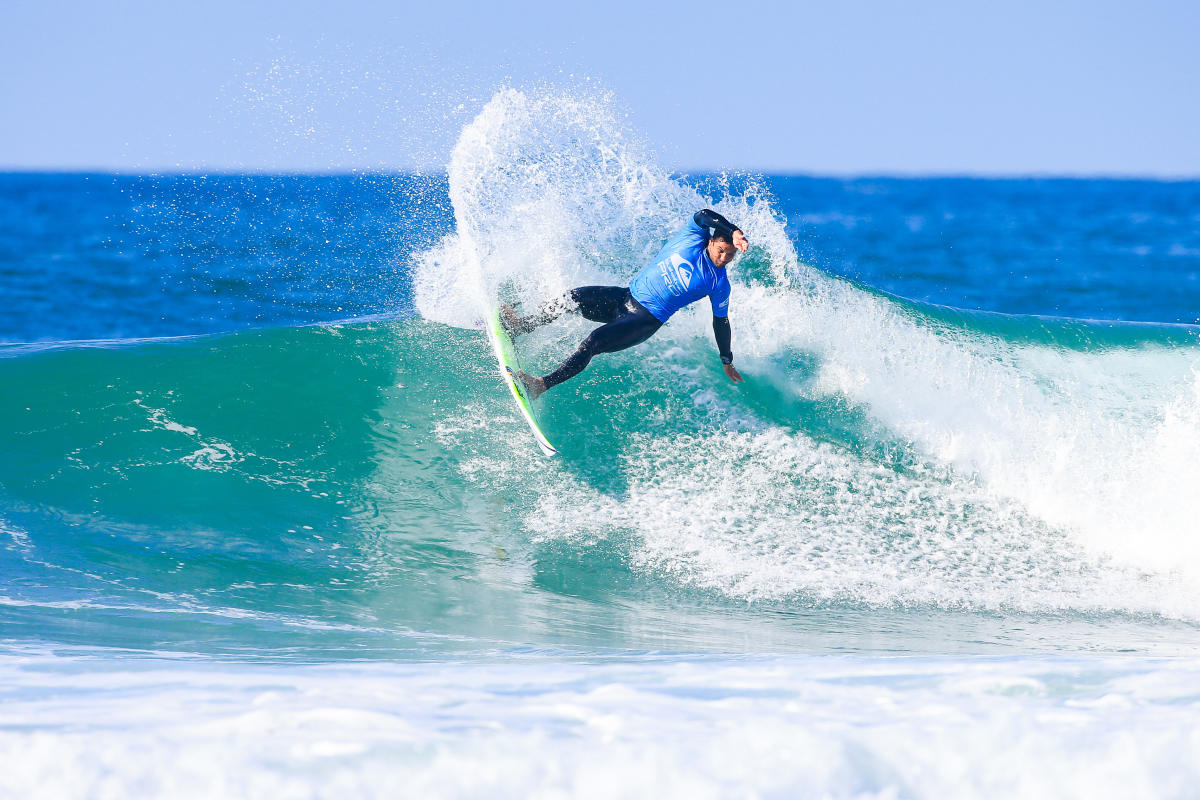 Michel Bourez, au Pro France à la mi-octobre, où il a atteint la finale. (Photo  WSL  LAURENT MASUREL)