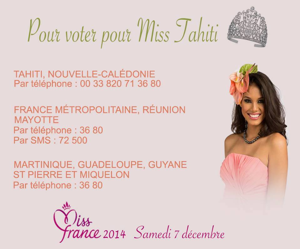 Miss France 2014 samedi: Mehiata Riaria Grande favorite