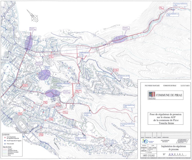 Eau potable 2014 : Des travaux pour la pose de 11 hydro-stabilisateurs à Pirae