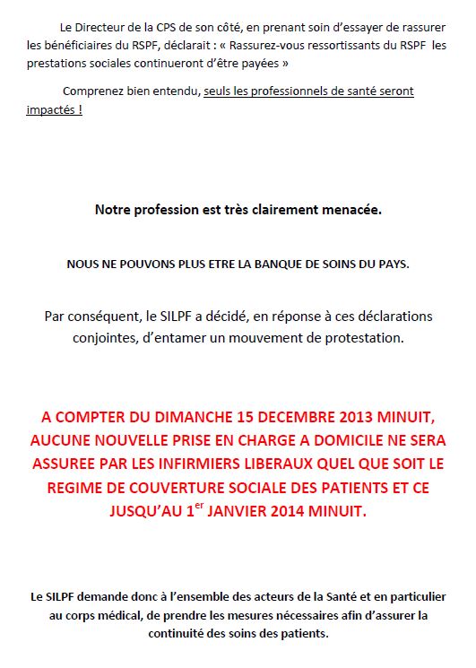 Les infirmiers libéraux entament un mouvement de protestation: plus de prise en charge à domicile du 15 décembre au 1er janvier