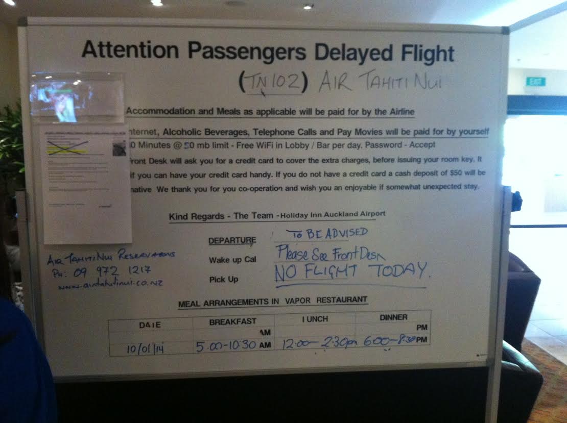 Le vol ATN toujours cloué au sol à Auckland, les passagers pris en charge