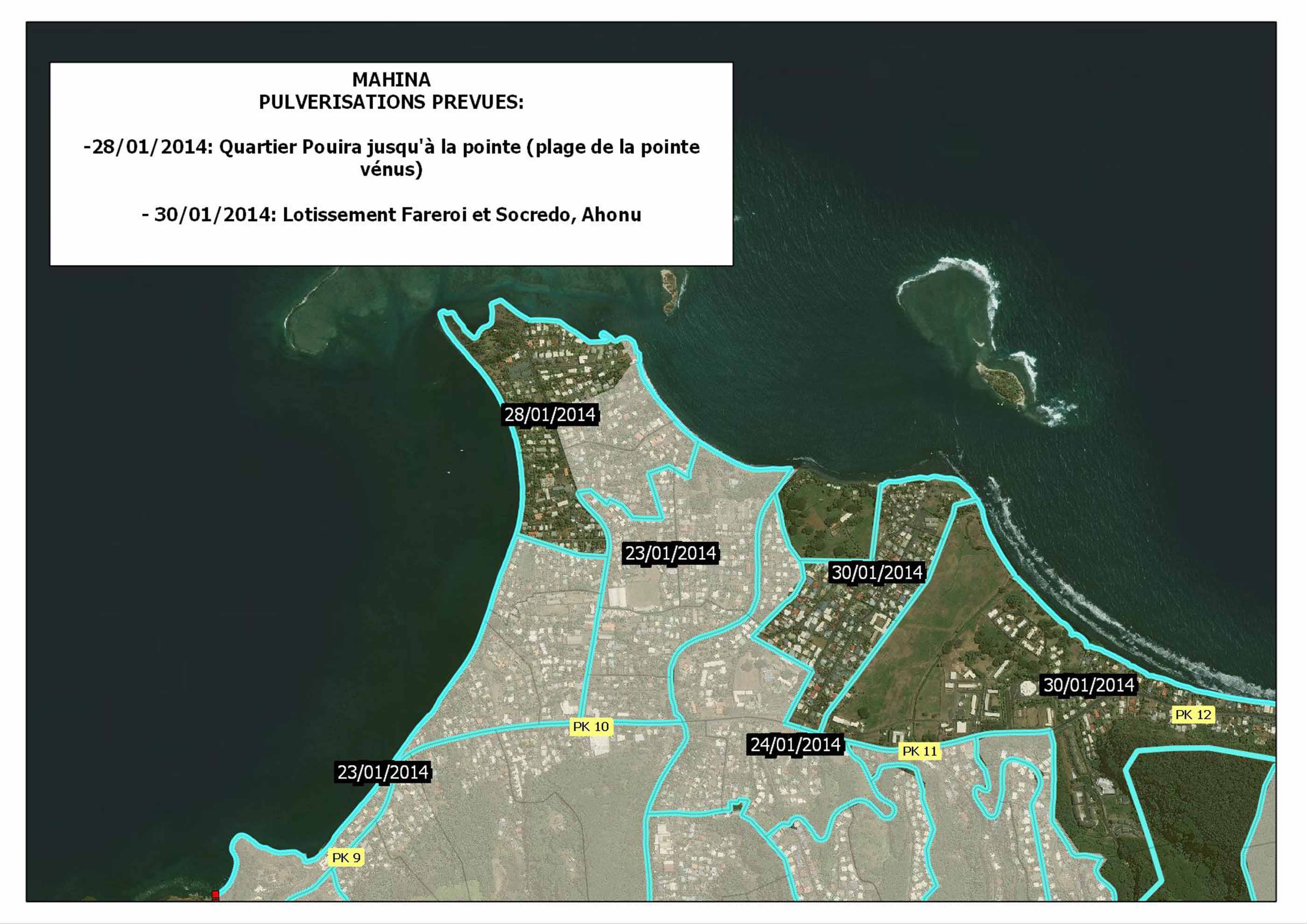 Lutte contre dengue et zika : calendrier de pulvérisations