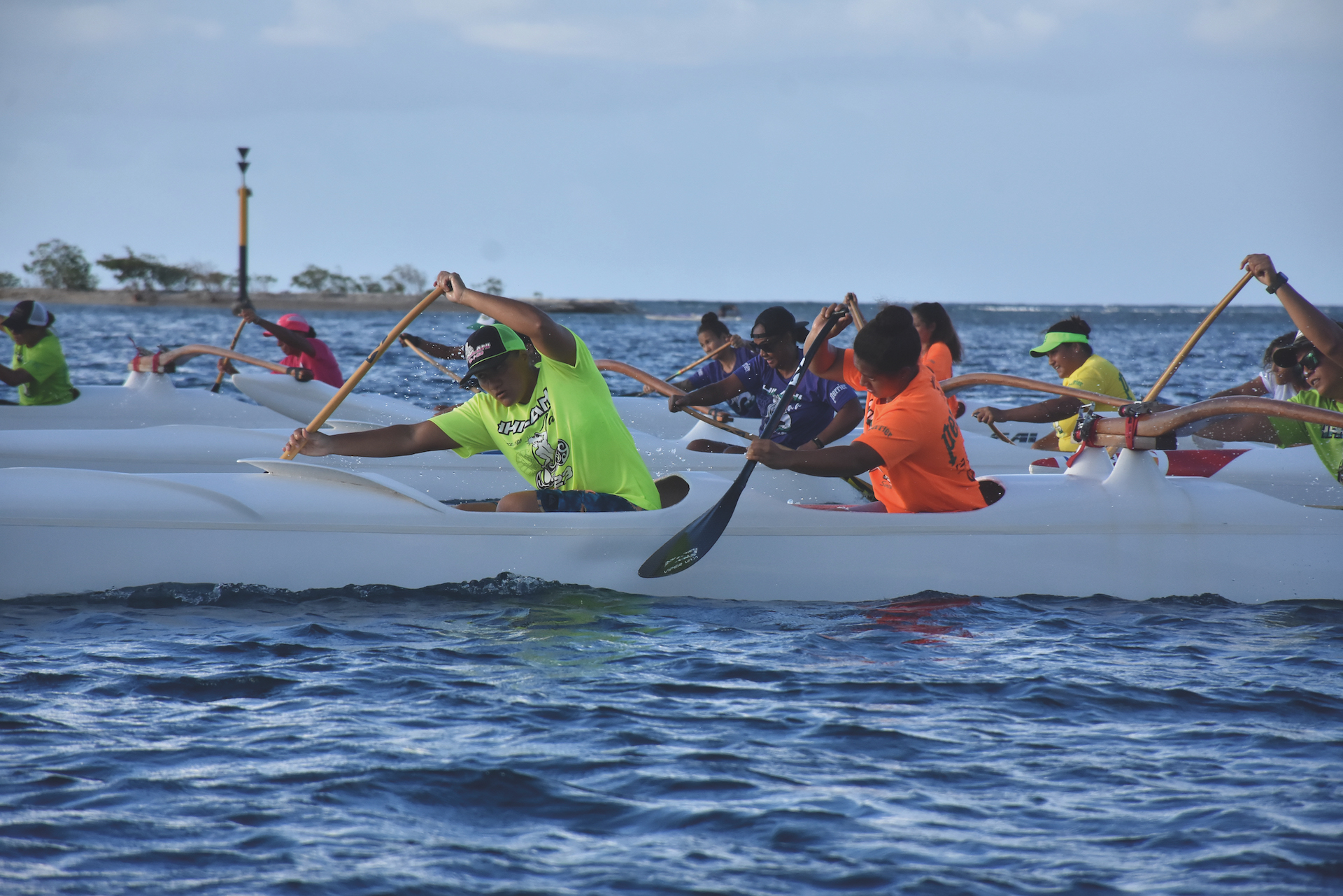 Les rameuses de Ihilani sont en pleine préparation pour la deuxième journée de sélective de va'a vitesse, organisée ce samedi à Aorai Tini Hau.