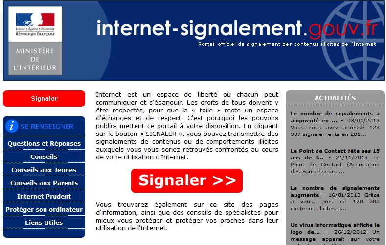 29.000 signalements sur la plateforme internet de la PJ en 2013