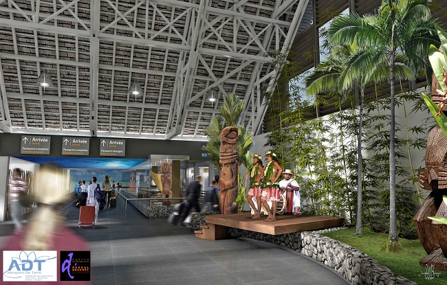 Une perspective de ce que pourrait être le nouveau hall des arrivées internationales à Tahiti Faa'a en mai 2015.