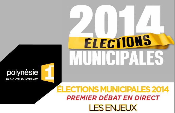 Elections municipales: 1er débat sur Polynésie 1ère mercredi soir