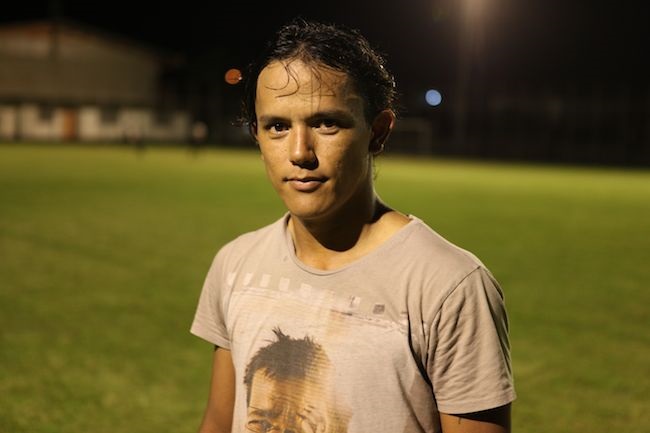 Marama Vahirua mardi soir à Pirae à la sortie de l'entraînement.