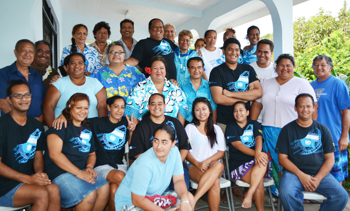 Les colistiers de Paea Haere i Mua, présents ce mardi matin au QG du Tavini de Paea.