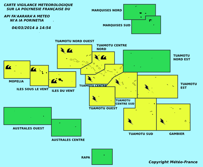 Vigilance météo jaune pour forte houle et orages