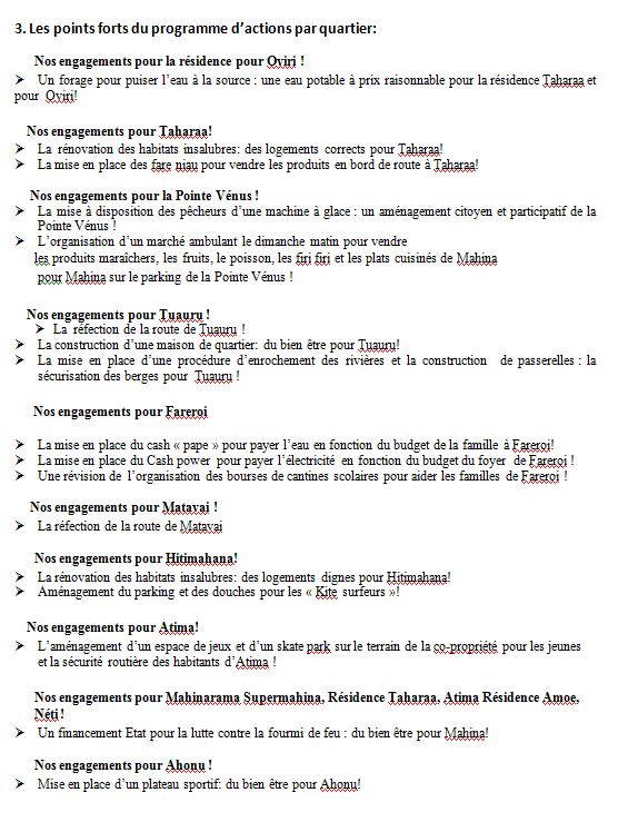 Sandra Lévy Agami présente sa liste et son programme pour Mahina