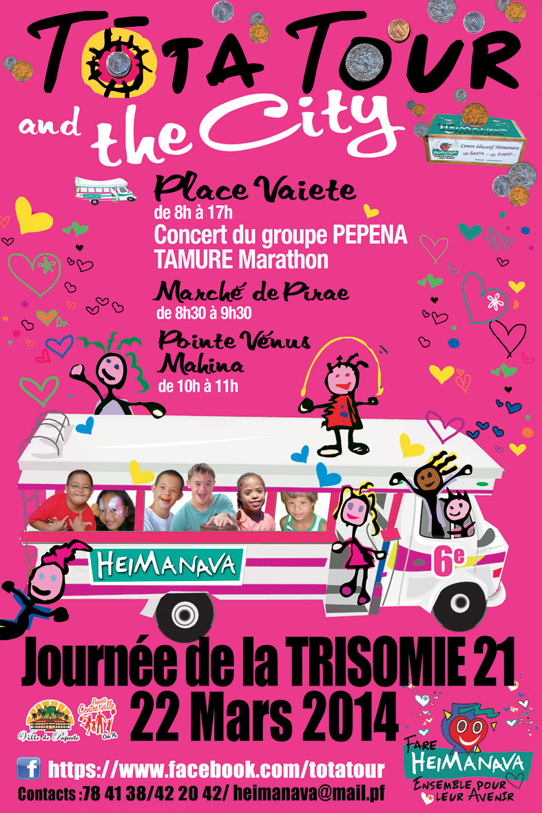 « Tota Tour and the city »  journée de sensibilisation à la Trisomie 21,   le 22 mars