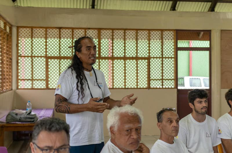 Lundi à Hiva Oa avait lieu un atelier participatif avec la population.©Les îles Marquises sur la liste du patrimoine mondial.