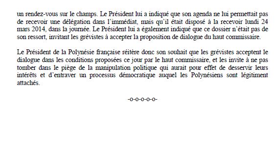 Communiqué de la Présidence: Grève des agents communaux  Qui a intérêt à saboter les élections ?