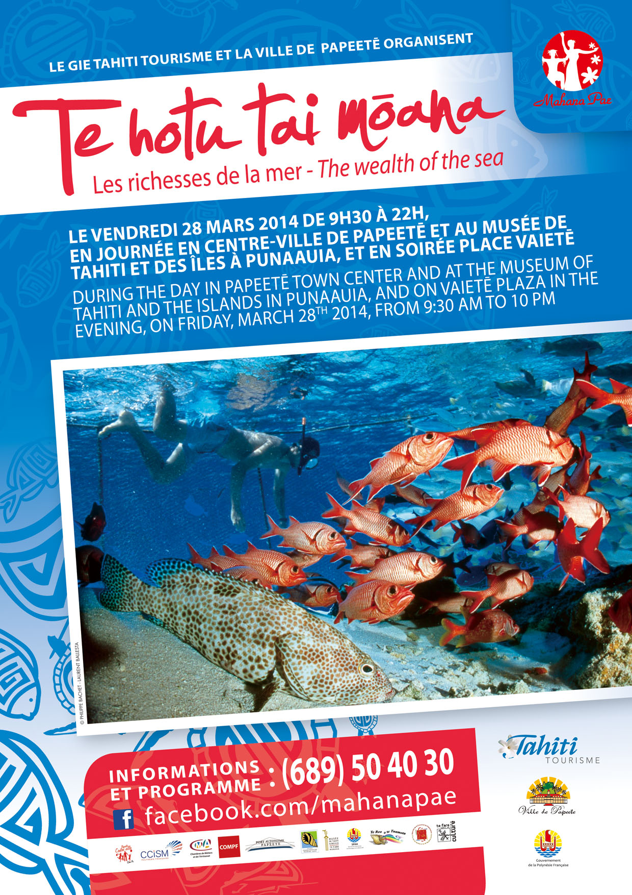 Mahana Pae vendredi 28 mars sur le thème "Te hotu tai mōana"