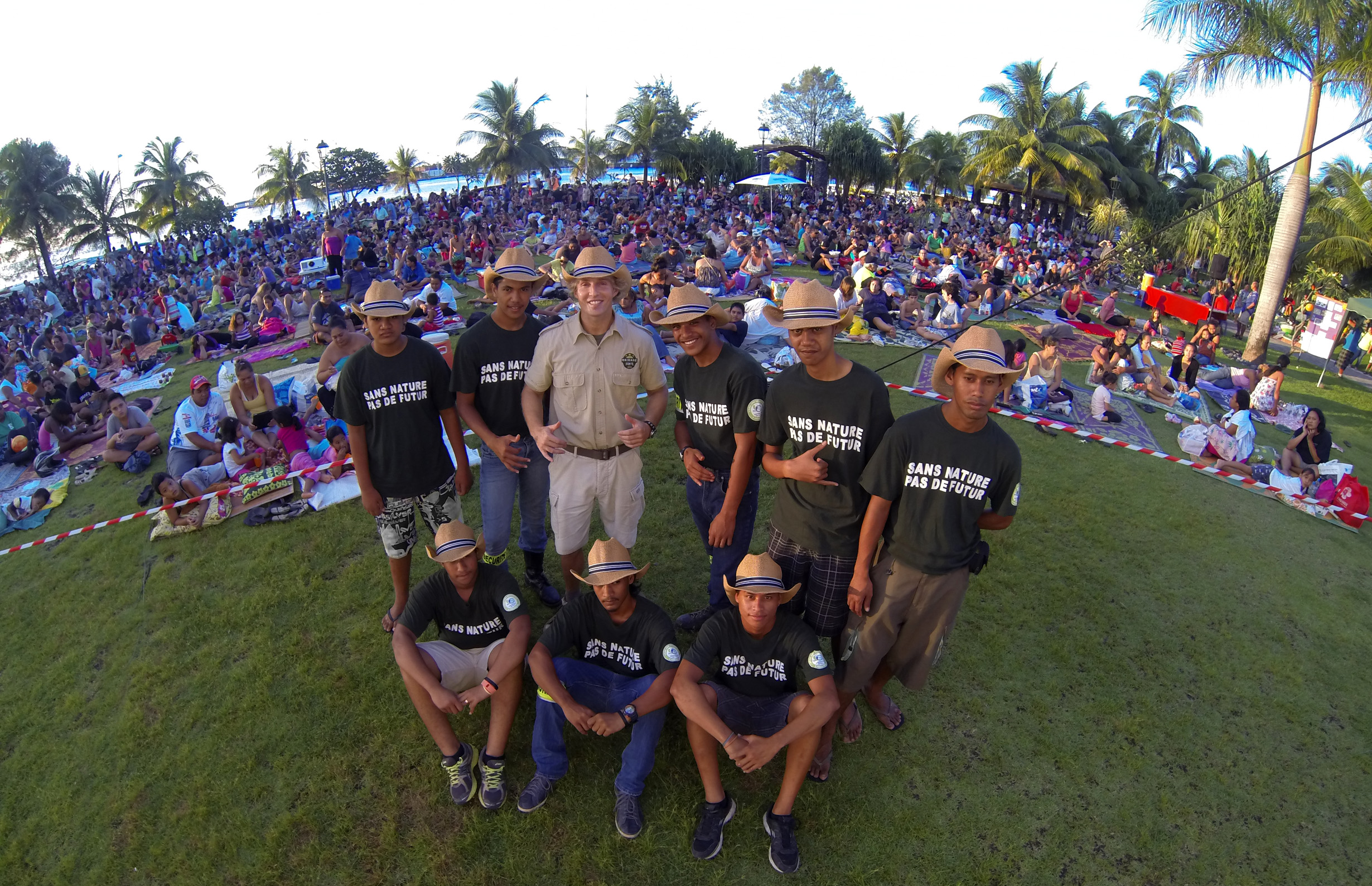 Le mouvement citoyen et la Brigade Verte, samedi dernier devant une foule nombreuse.