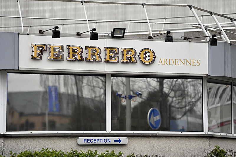 L'usine d'Arlon, dans les Ardennes belges, d'où sont issus les produits Kinder incriminés, a été mise à l'arrêt début avril. (PHOTO : ERIC LALMAND / BELGA / AFP)