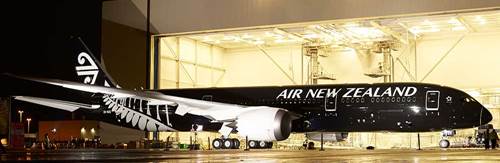 Air New Zealand: Le nouveau B787 sort tout juste,fin prêt, de l’atelier peinture de Seattle