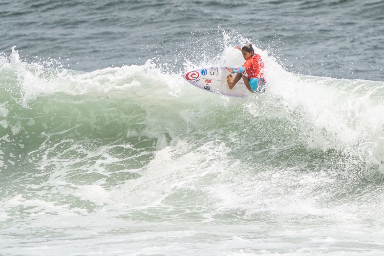 Tya Zebrowski, 11 ans, prend rendez-vous avec l'avenir. (photo : Fédération française de surf)