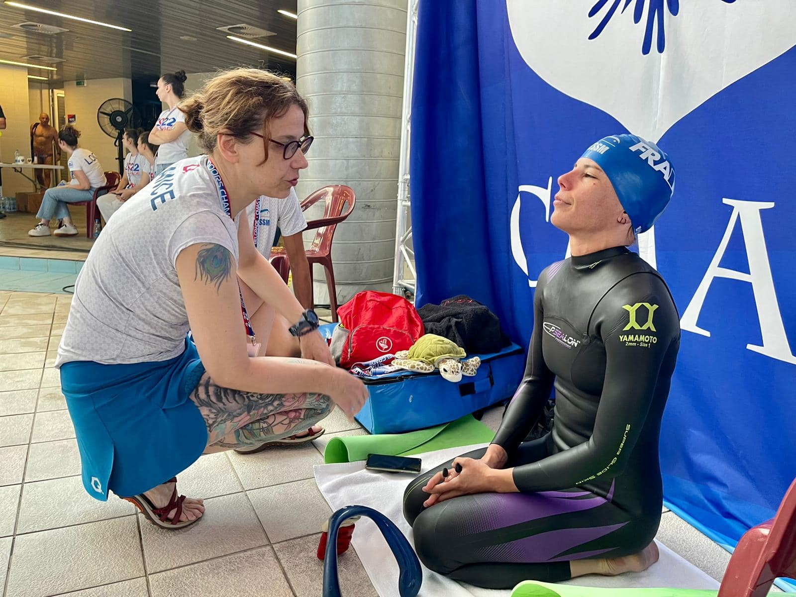 Hinatea Penilla Marere avant de s'engager, dimanche, sur l'épreuve dynamique sans palme. (photo : Fédération française d'études et de sports sous-marins)