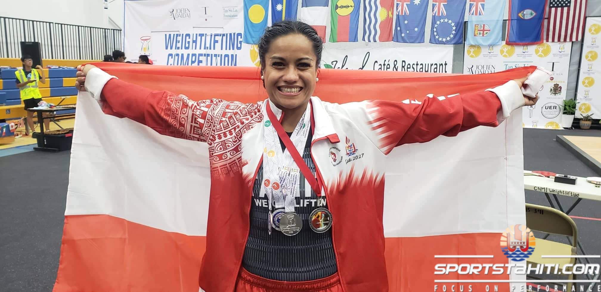 Vanina Teheipuarii repartira de Saipan les valises bien lourdes avec ses quatre médailles. (© sportstahiti.com – Tane)