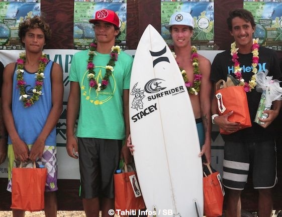 Matahi Drollet, Nainoa David, Heimana Buisson et William Peckett