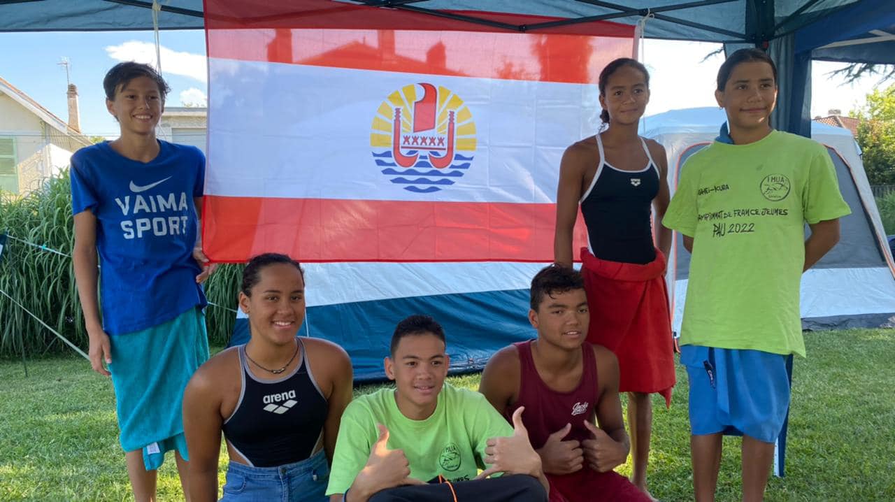 La sélection tahitienne a réalisé une brillante campagne à Pau. De gauche à droite : Enoa Vial, Heimaruiti Bonnard , Teherearii Oopa, Rohutu Teahui, Deotille Videau et Ragihei-Kura Timo.