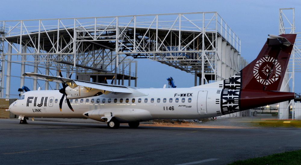 Le nouvel ATR-72-600 de Fiji Link, déjà frappé des nouvelles couleurs de la compagnie, est prêt à être livré.