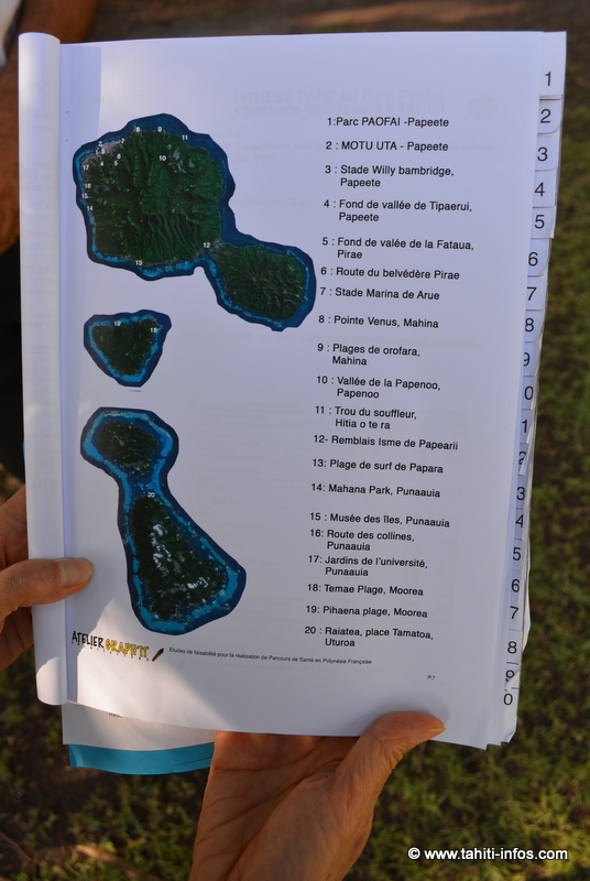 Les études préliminaires sur l'implantation des futurs parcours. Ils sont bien sûr sujets à changements.