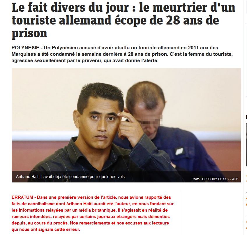 Affaire Ramin : Metronews se fait corriger par les internautes polynésiens