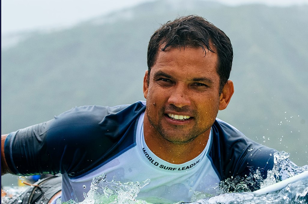 Difficile entrée en matière, ce mercredi, pour Michel Bourez au Tahiti Pro. (photo : WSL)