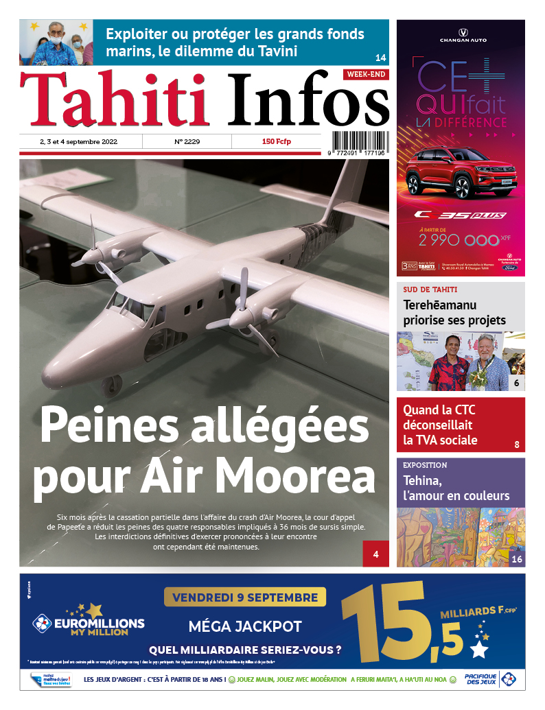 TAHITI INFOS N°2229 du 2 septembre 2022
