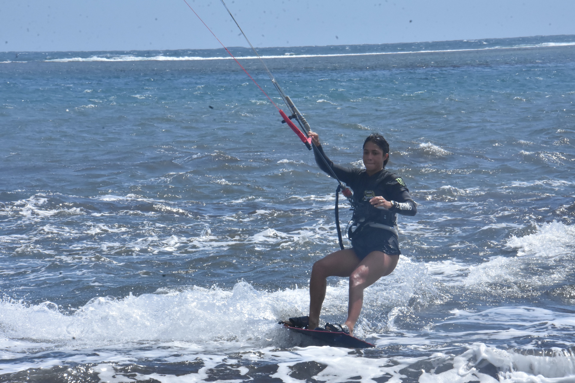 Niuhiti Neuffer s'est illustrée sur la course de twintip.