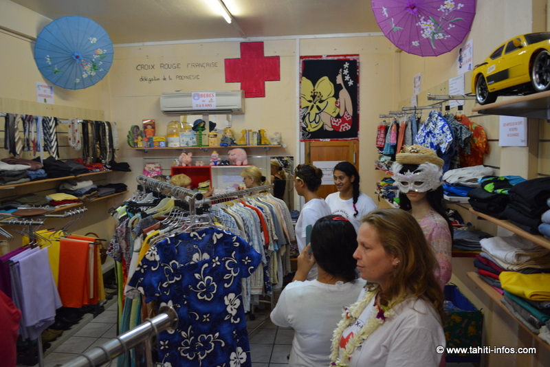 Inauguration de la boutique solidaire de la Croix Rouge à Papeete