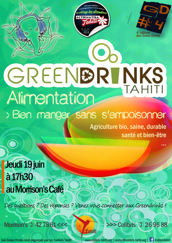 Les Green Drinks de juin sur le thème de la nourriture saine
