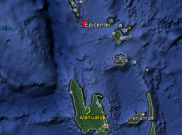 Fort séisme au Nord de Vanuatu