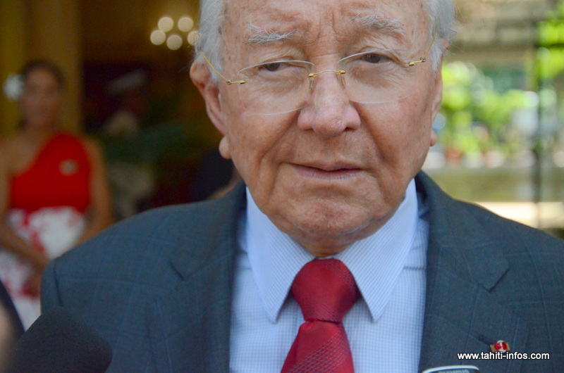 Un rejet du dernier recours de Gaston Flosse dans l’affaire des emplois fictifs rendrait définitive la condamnation en appel du président de Polynésie française à trois ans d’inéligibilité, pour prise illégale d'intérêts et détournement de fonds publics. (Photo d’archives)