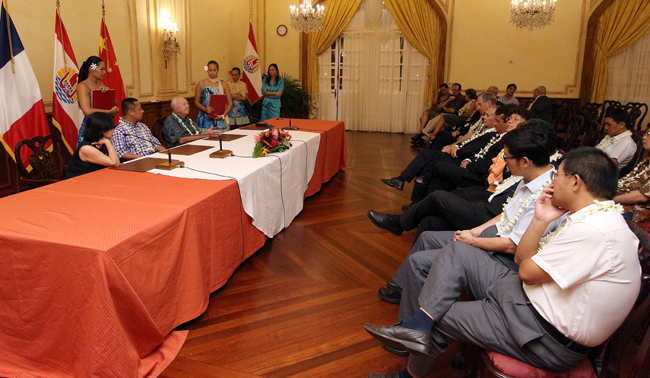 Les conventions foncières du projet aquacole de Hao signées