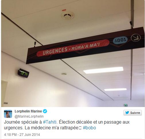 Marine Lorphelin (Miss France 2013) est passée aux urgences à Tahiti